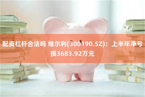 配资杠杆合法吗 维尔利(300190.SZ)：上半年净亏损3683.92万元